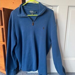 Ralph Lauren Men's Blue Zip-Up Sweater